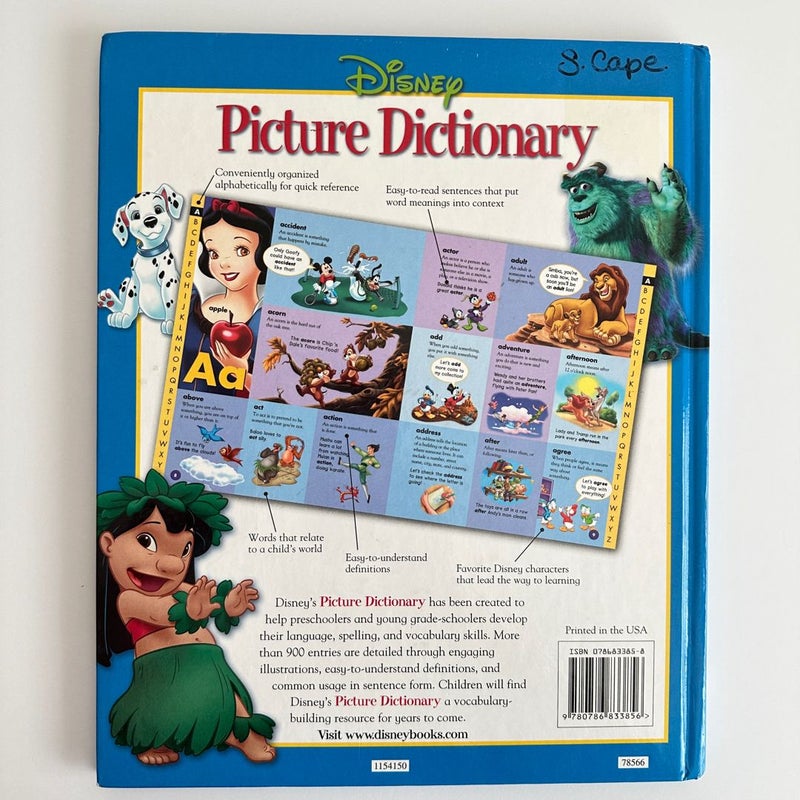 Disney Pixar Picture Dictionary, First Edition