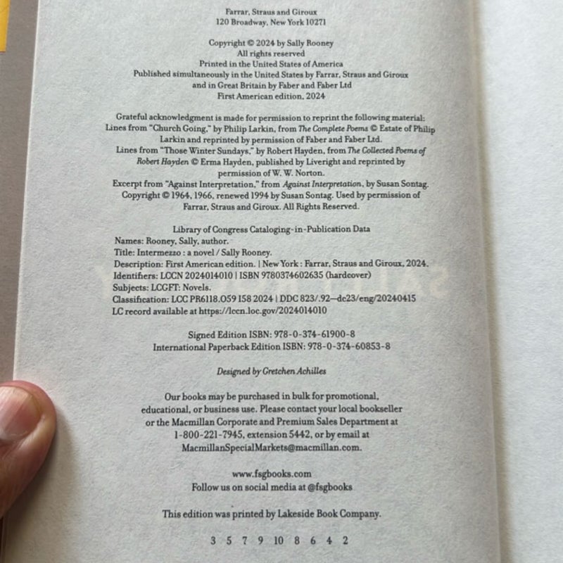 Intermezzo (First American Edition)