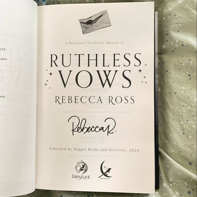 Fairyloot SIGNED Ruthless Vows