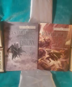 The Hunter's Blade books 2 The Lone Drow & 3 The Two Swords ; 2 Forgotten Realms Drizzt books by R.A. Salvatore