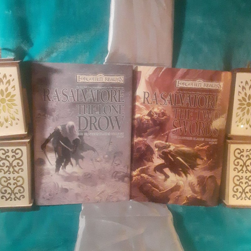 The Hunter's Blade books 2 The Lone Drow & 3 The Two Swords ; 2 Forgotten Realms Drizzt books by R.A. Salvatore