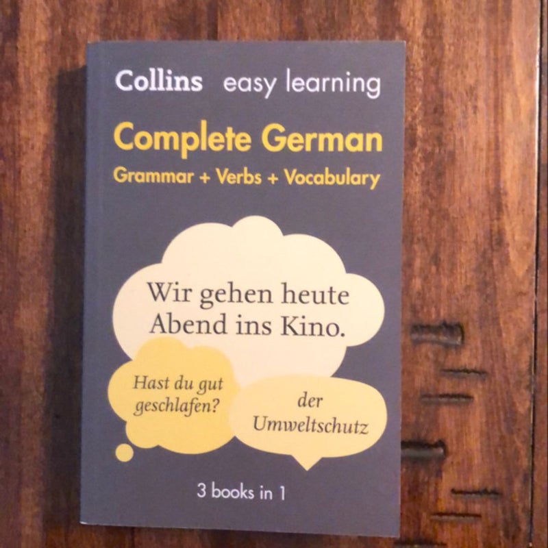 Easy Learning German Complete Grammar, Verbs and Vocabulary (3 Books in 1): Trusted Support for Learning (Collins Easy Learning)