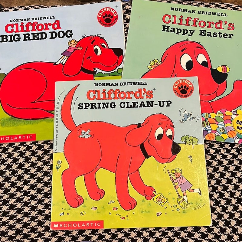 Clifford 3 book spring bundle: Clifford’s Easter, Clifford the Big Red Dog, Clifford’s Spring Clean-Up (out of print)