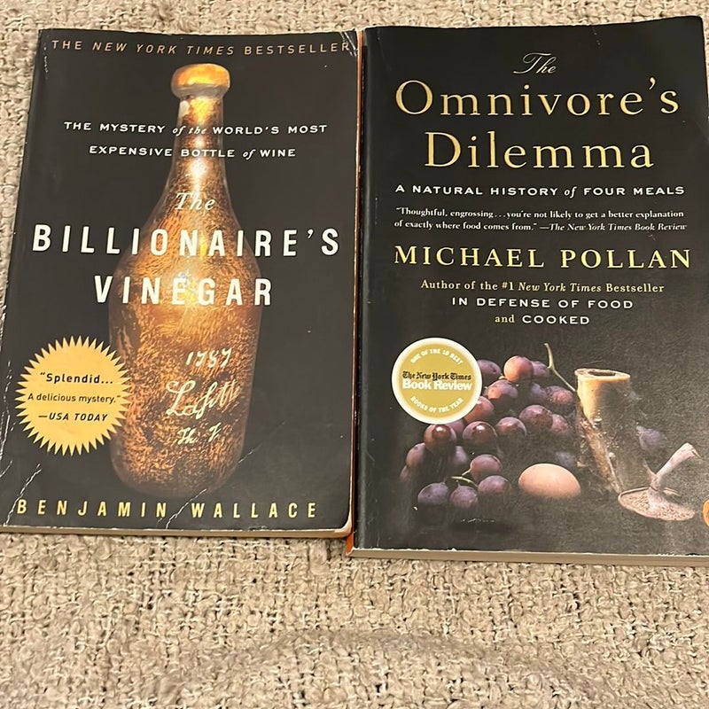 Food History bundle: The Billionaire's Vinegar and The Omnivore’s Dilemma
