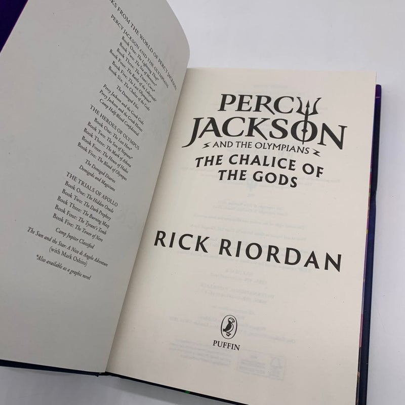 Waterstones Exclusive Percy Jackson and the Olympians The Chalice of the Gods 