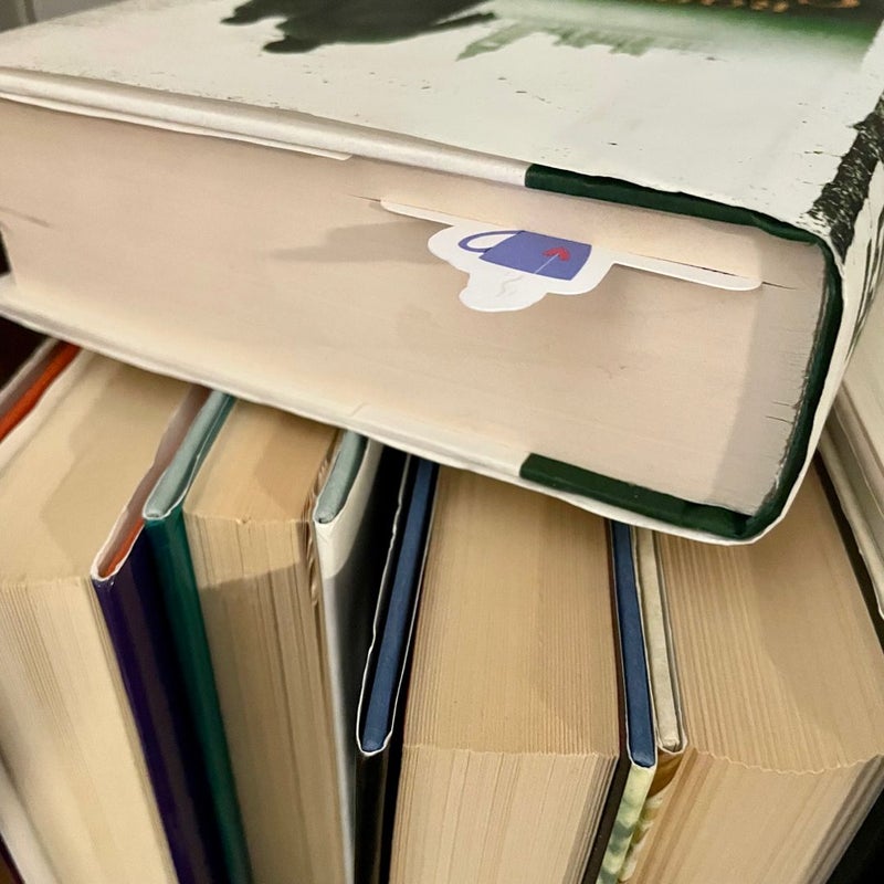Book Tracker Bookmark Rainbow Book Stack
