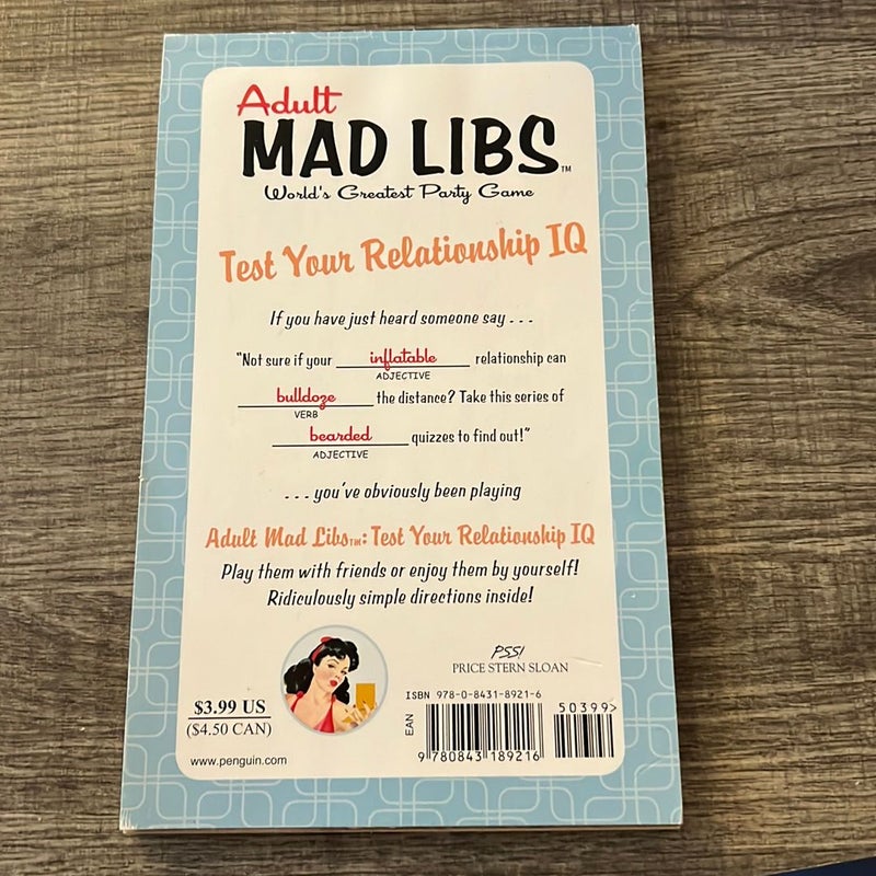 Adult Mad Libs: World’s Greatest Party Game