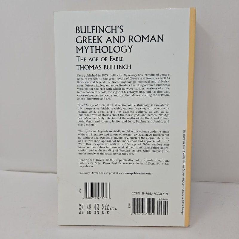 The Illustrated Bulfinch's Mythology