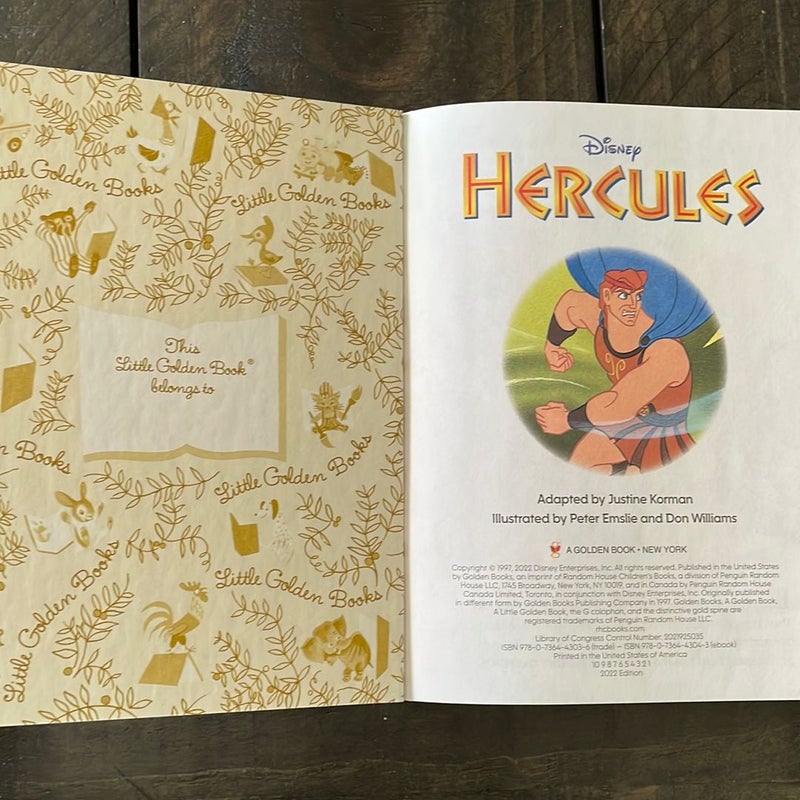 Hercules Little Golden Book (Disney Classic) by Justine Korman