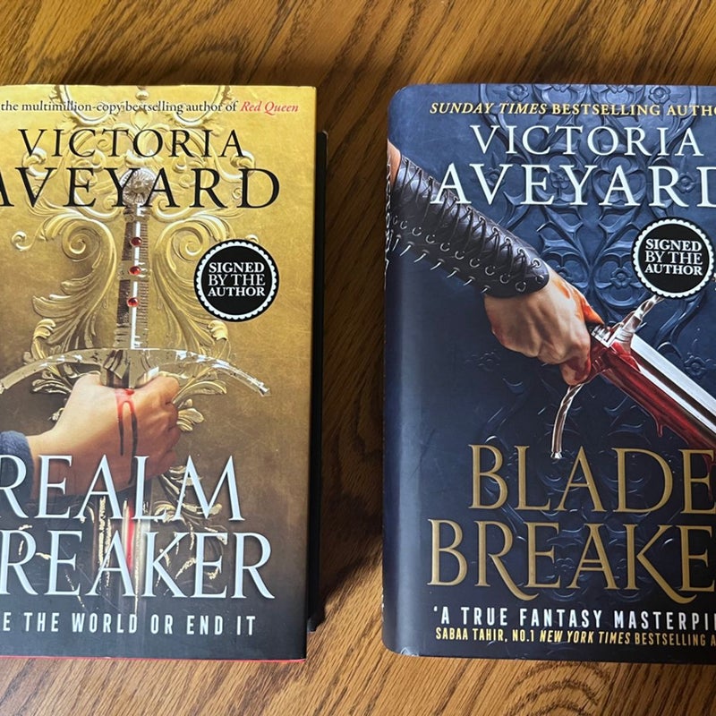 Realm Breaker and Blade Breaker by Victora Aveyard, Hardcover