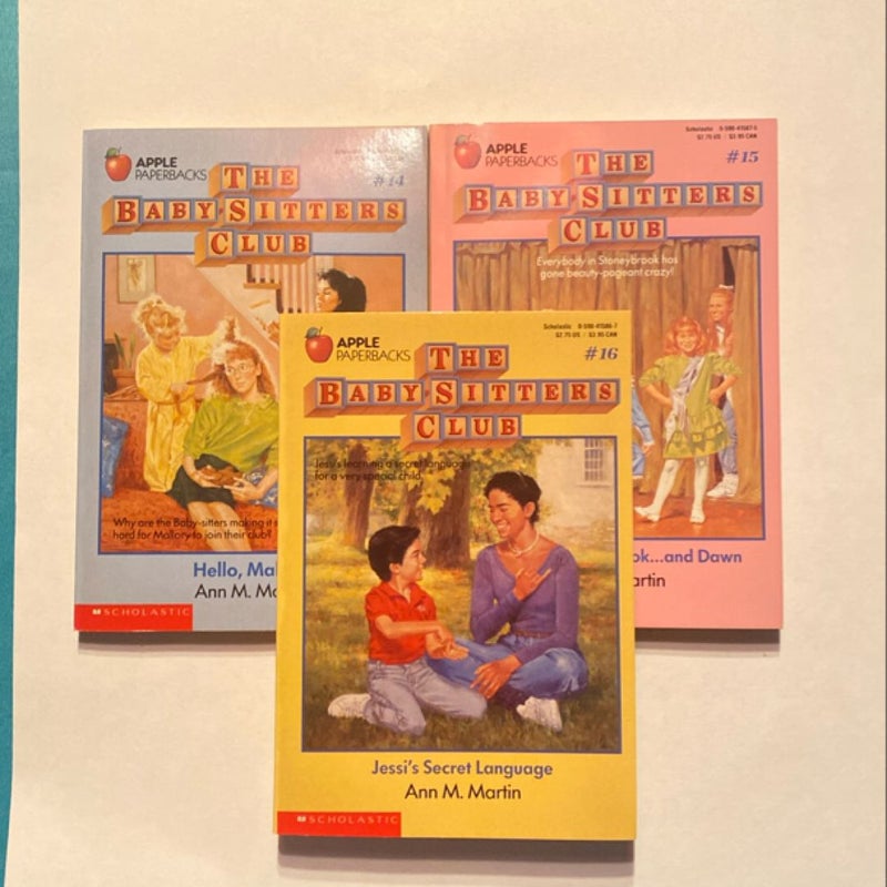 Babysitters club books 14-16