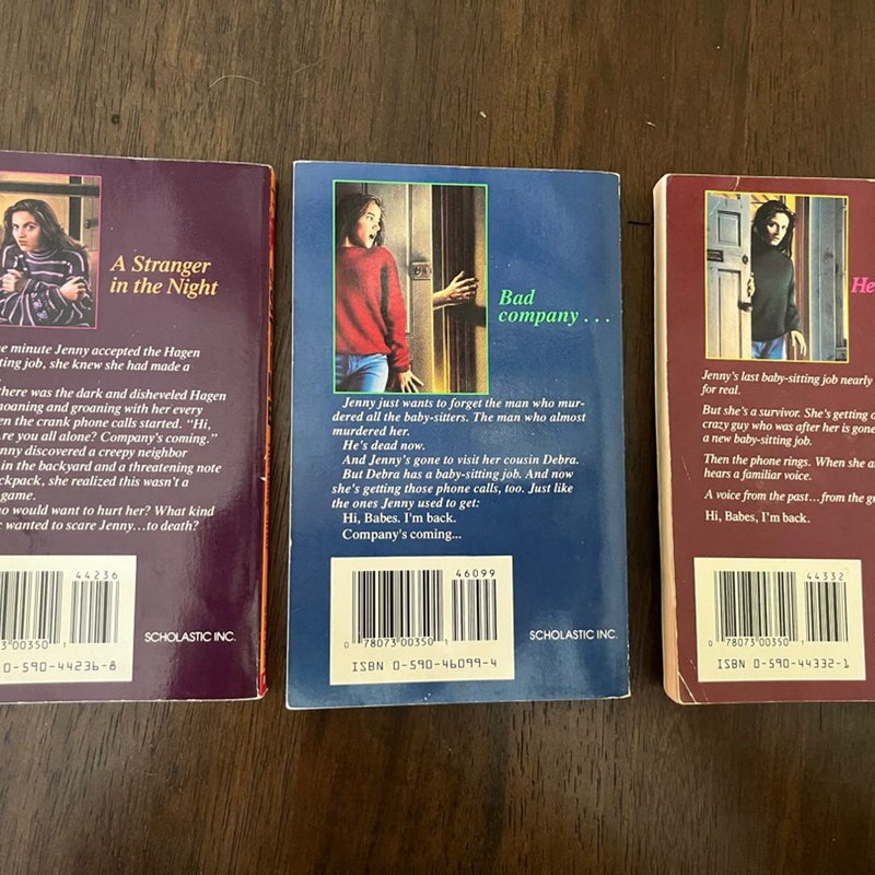  The Babysitter Series 1-3 Books I, II, & III 80s/90s Vintage Horror