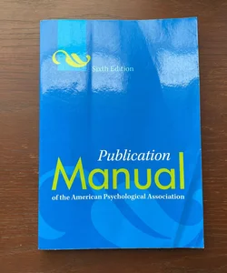 Publication Manual of the American Psychological Association