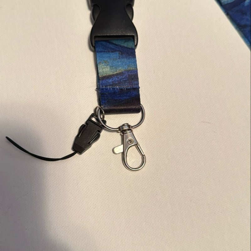 Van Gogh lanyard key chain starry night themed 