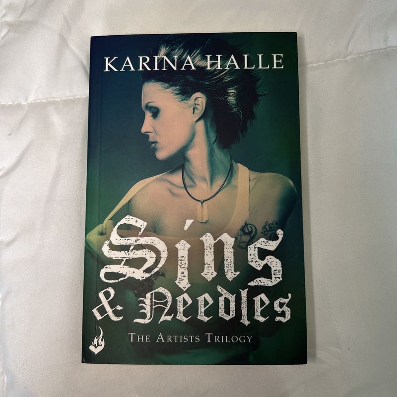 UK EDITION. RARE. Sins and Needles (the Artists Trilogy 1)
