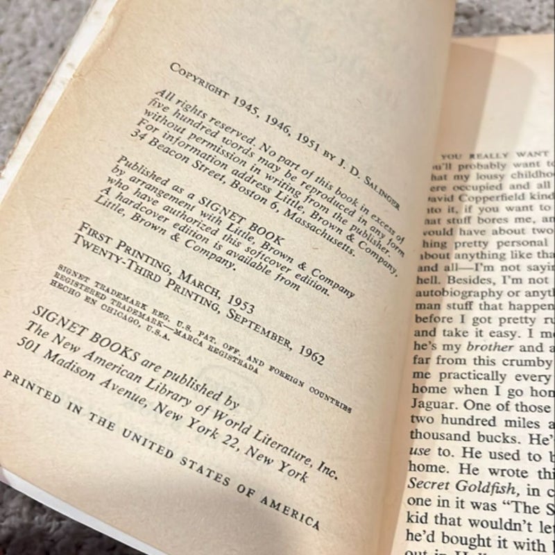 The Catcher in the Rye *1965 Signet edition
