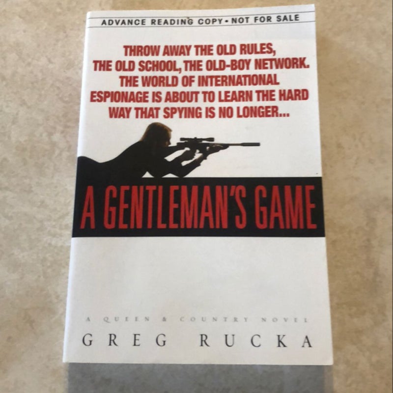 A Gentleman's Game Advanced Reading Copy