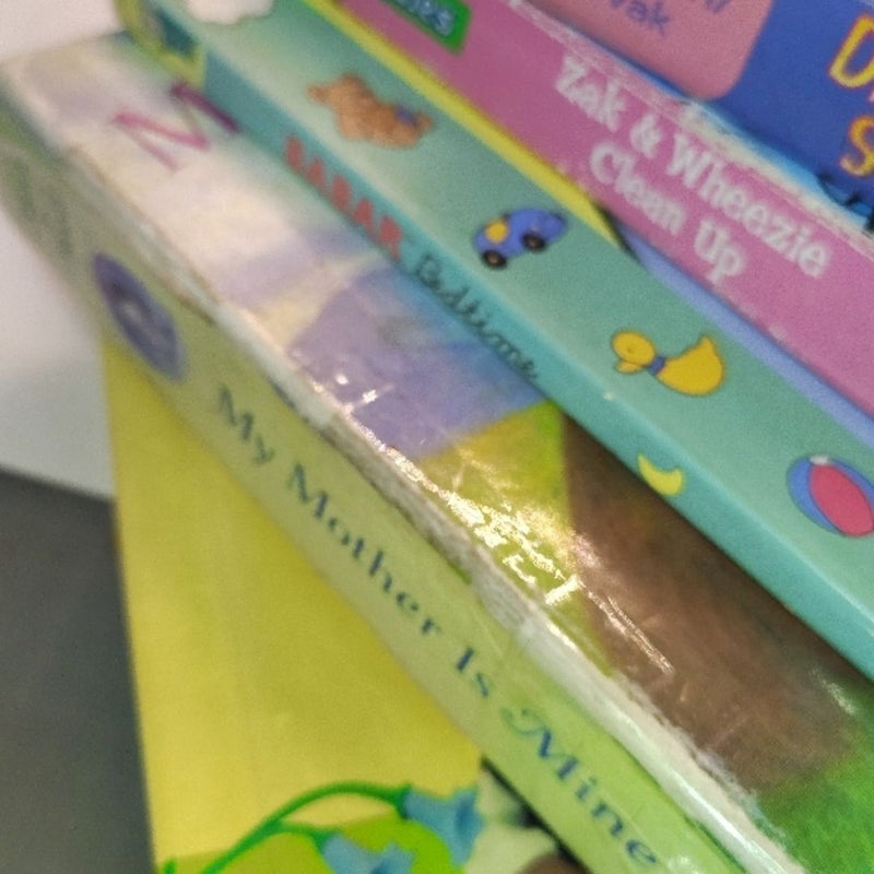 Bear & Animal Friends Board Book Lot of 5 - Goldilocks, Babar, Dinosaur, More!