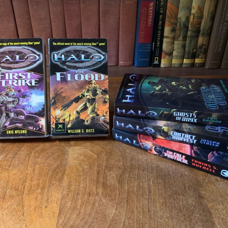 Halo 5 Book Collection: First Strike, The Flood, The Cole Protocol, Contact Harvest, Ghosts of Onyx
