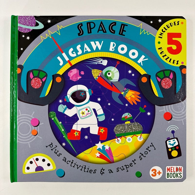 Space Jigsaw Puzzle Book, 5 Puzzles and Story, NEW (Board Book)