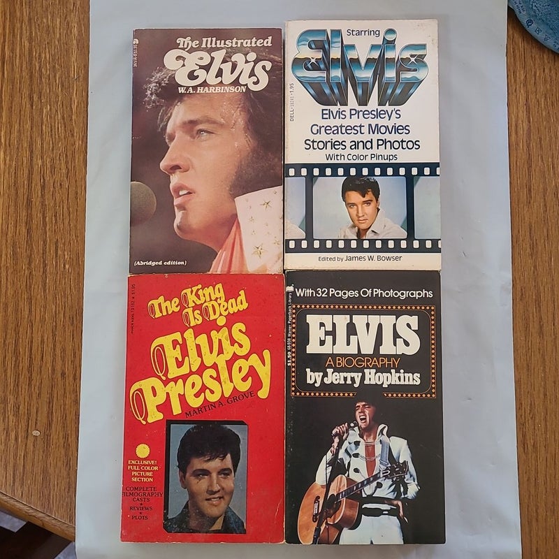 Book lot of 4 Vintage Elvis Presley Paperback Books