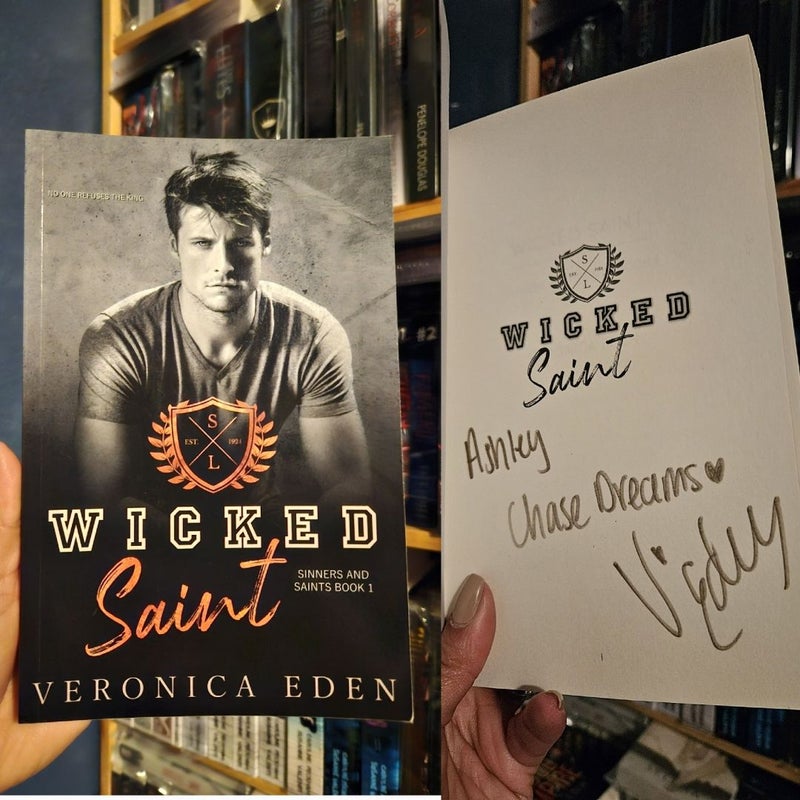 Wicked Saint OOP cover signed