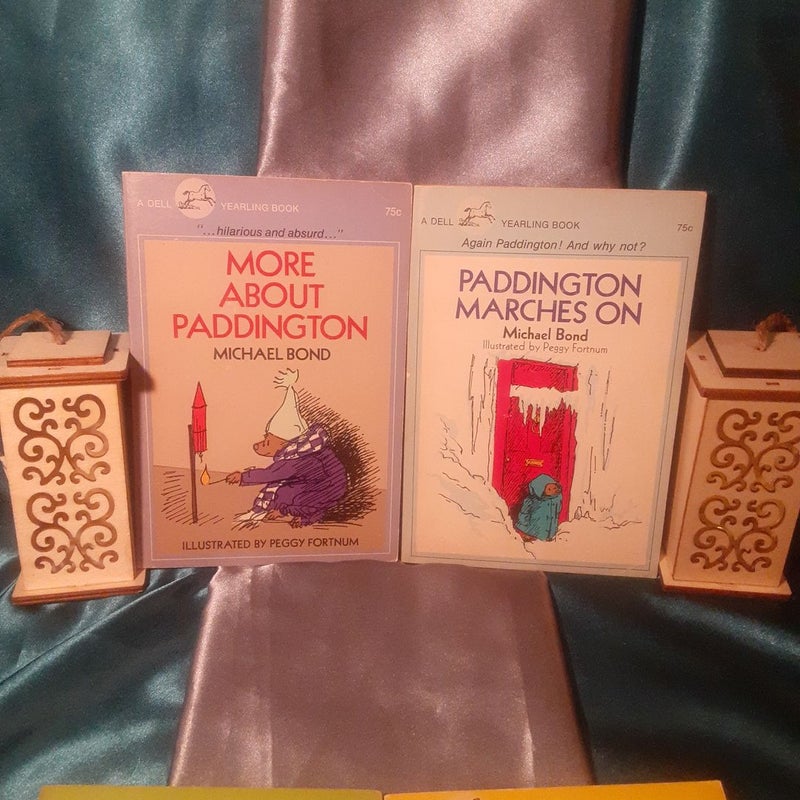 4 Paddington Bear books by Michael Bond! More About Paddington, Marches On, At Large, Takes to TV