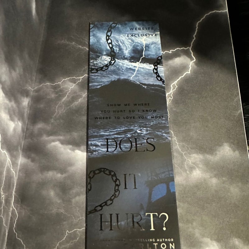 Does It Hurt - Signed Website Exclusive with Overlays Bookmark and Shark