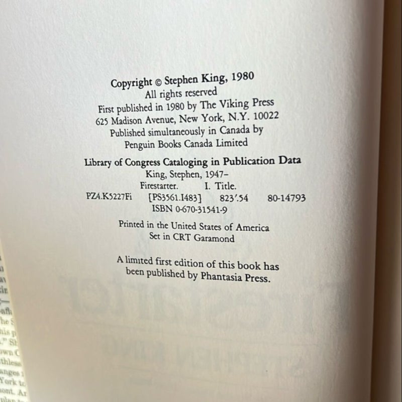 Firestarter (First Edition)