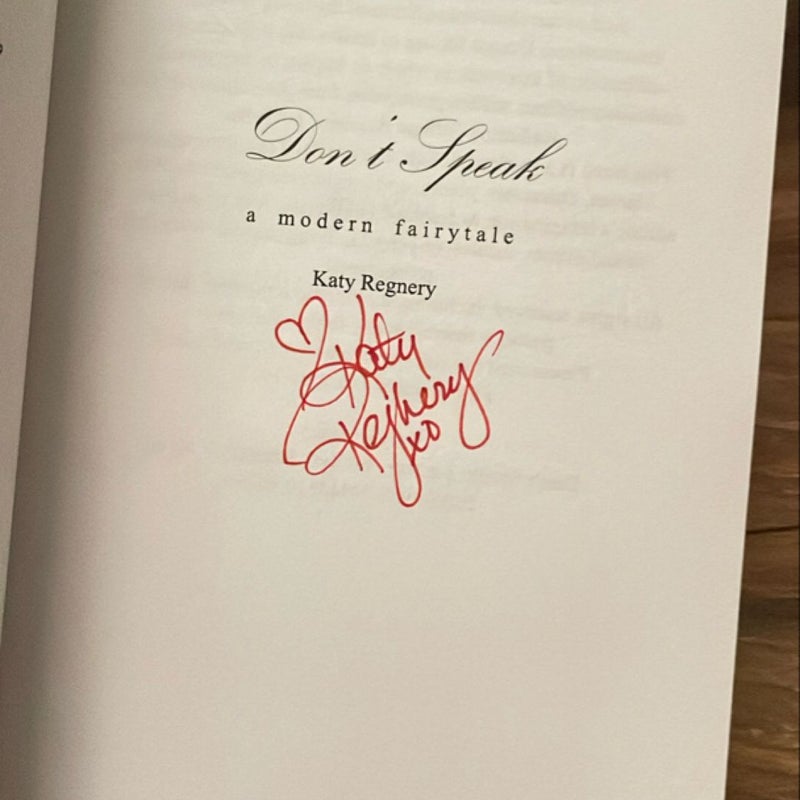 Don't Speak - SIGNED BY AUTHOR