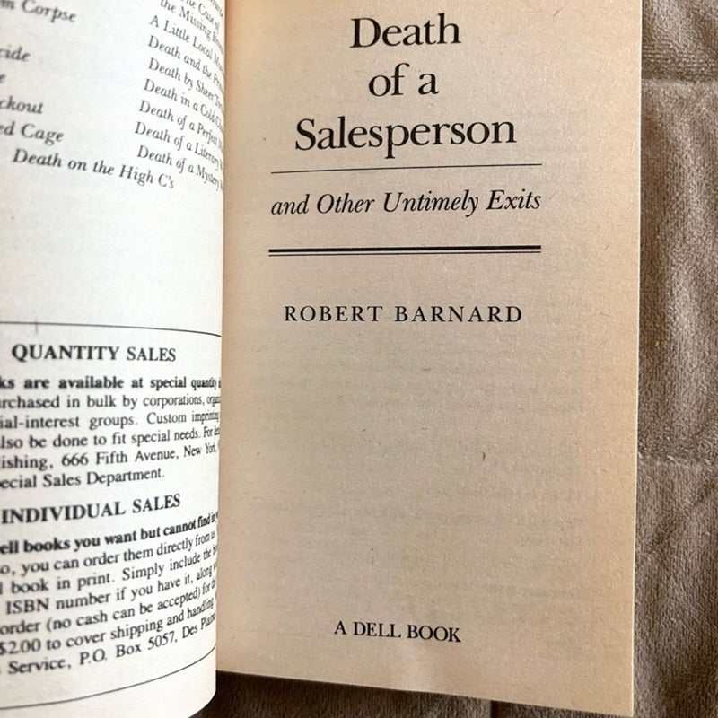 Death of a Salesperson and Other Untimely Exits