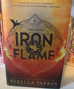 Iron flame with sprayed edges