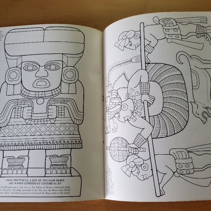 A Coloring Book of Incas Aztecs & Mayas 