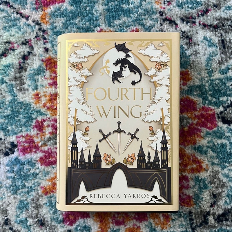 Fourth wing dust jacket by Rebecca Yarros , Paperback Pangobooks