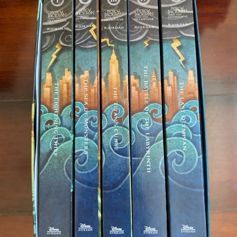 Percy Jackson and the Olympians 5 Book Paperback Boxed Set (w/poster)