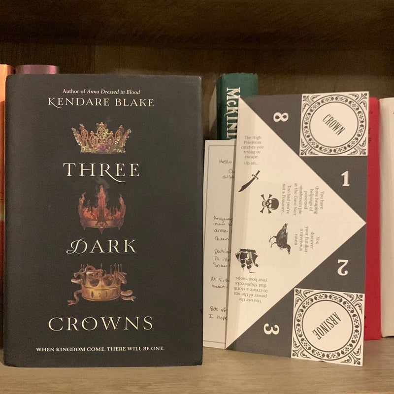 Signed Three Dark Crowns with Owlcrate extras