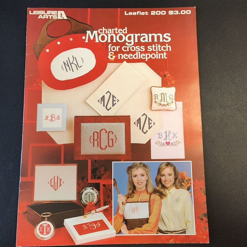 Charted Monograms for Cross Stitch and Needlepoint