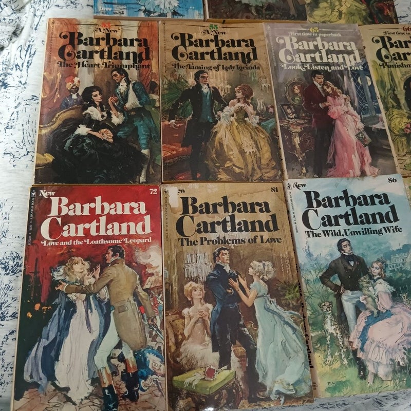 Barbara Cartland Lot 11 books vintage romance