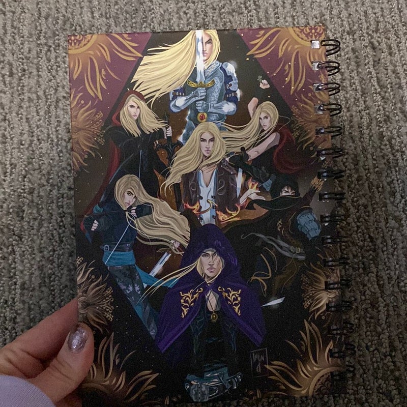 Lined Throne of Glass Spiral Notebook 