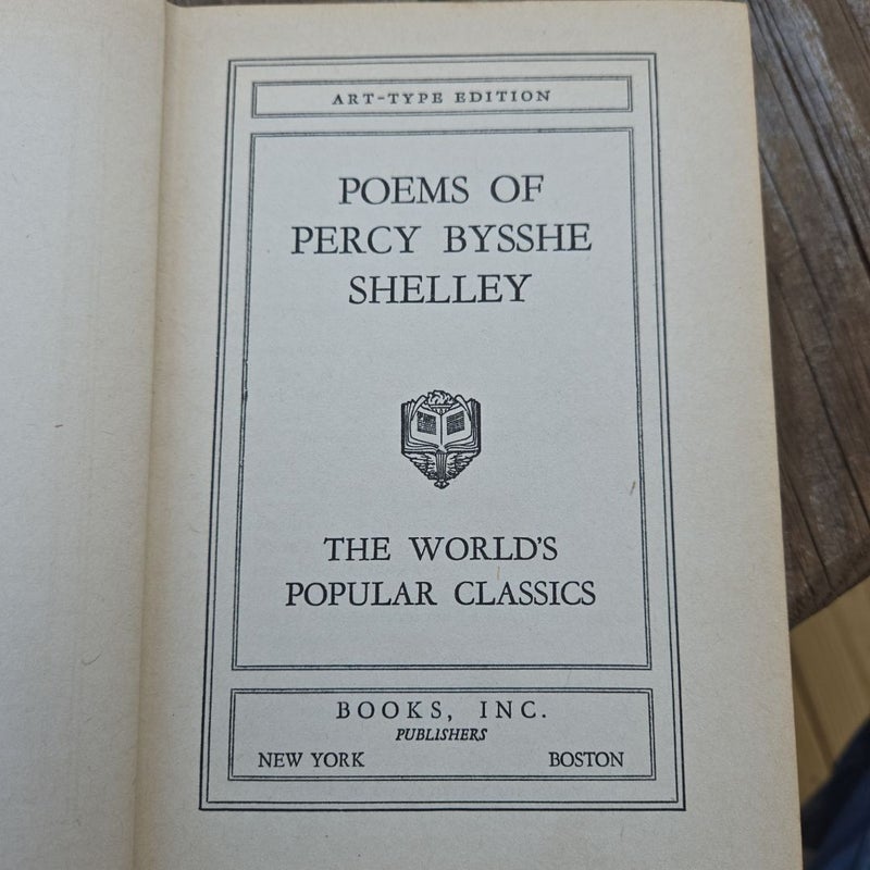 Poems Of Percy Bysshe Shelley 