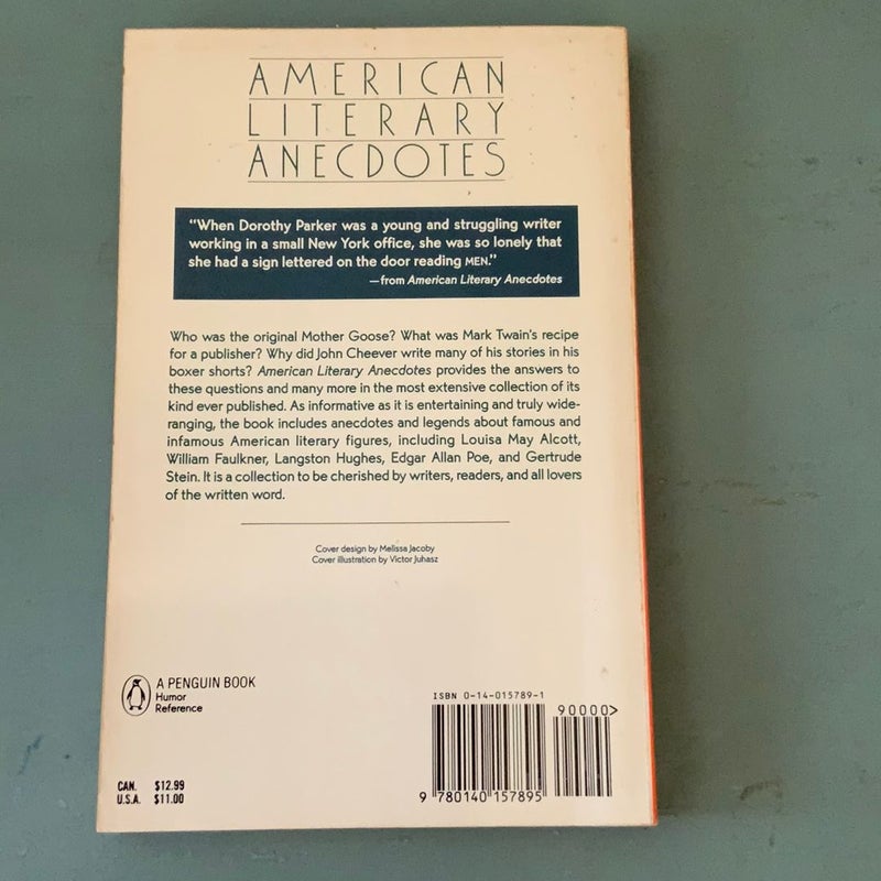 American Literary Anecdotes