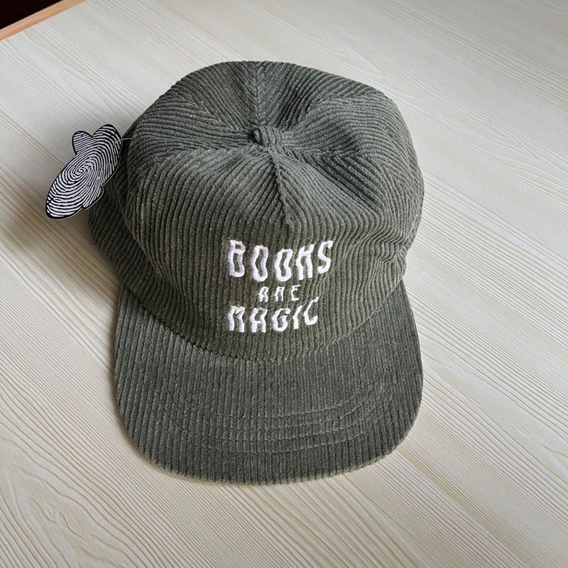 Books are Magic Green Corduroy Hat / Cap