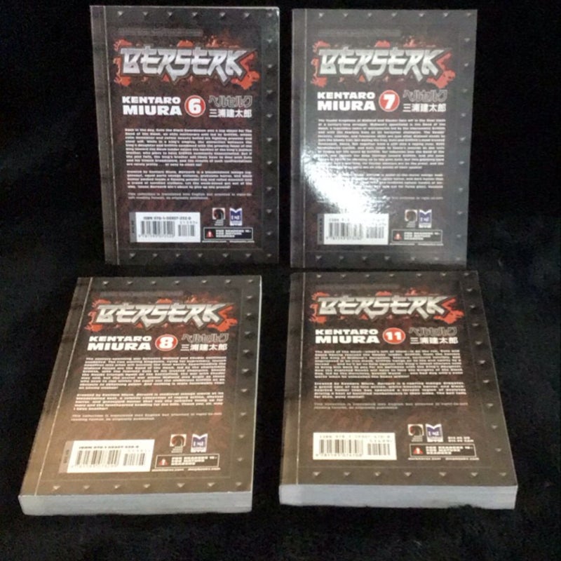 Berserk vol. 6, 7, 8, 11