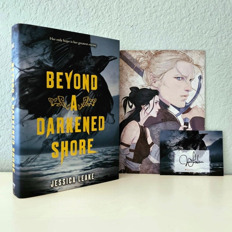 Fairyloot Beyond A Darkened Shore SIGNED bookplate FIRST edition Artprint