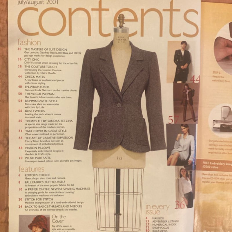 Vogue Patterns Magazine (July/August 2001)