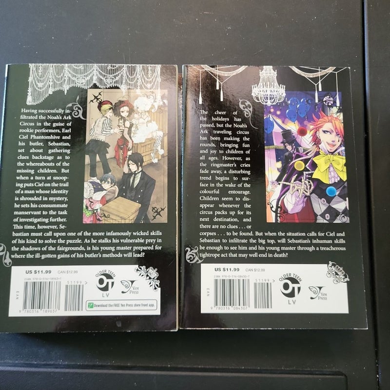 Black Butler, Volumes 1 2 4 6 7 8 9 