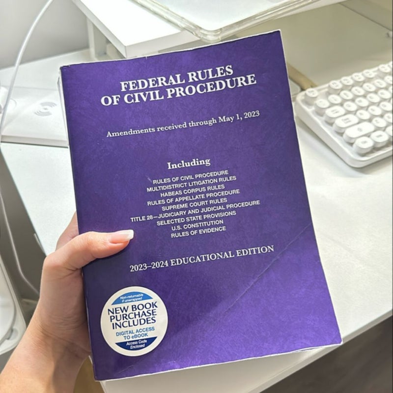 Federal Rules of Civil Procedure, Educational Edition, 2023-2024