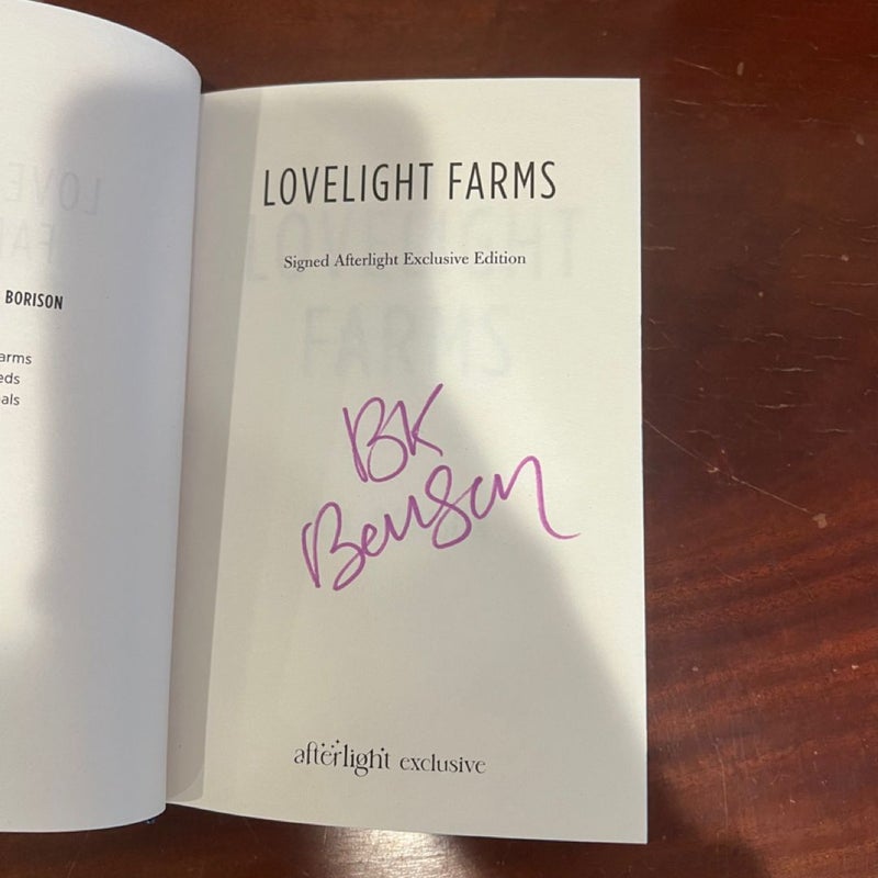 Signed Afterlight Exclusive Edition Lovelight Farms Series by BK Borison