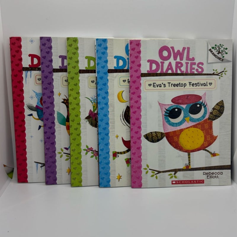 Owl Diaries Volume 1-5 (5 books)