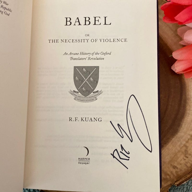 Babel SIGNED special edition, The Librarian Box with letter from the author